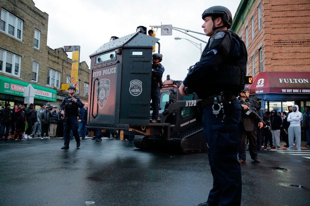 (Seth Wenig | AP) Law enforcement arrive on the scene following reports of a shooting, Tuesday, Dec. 10, 2019, in Jersey City, N.J.