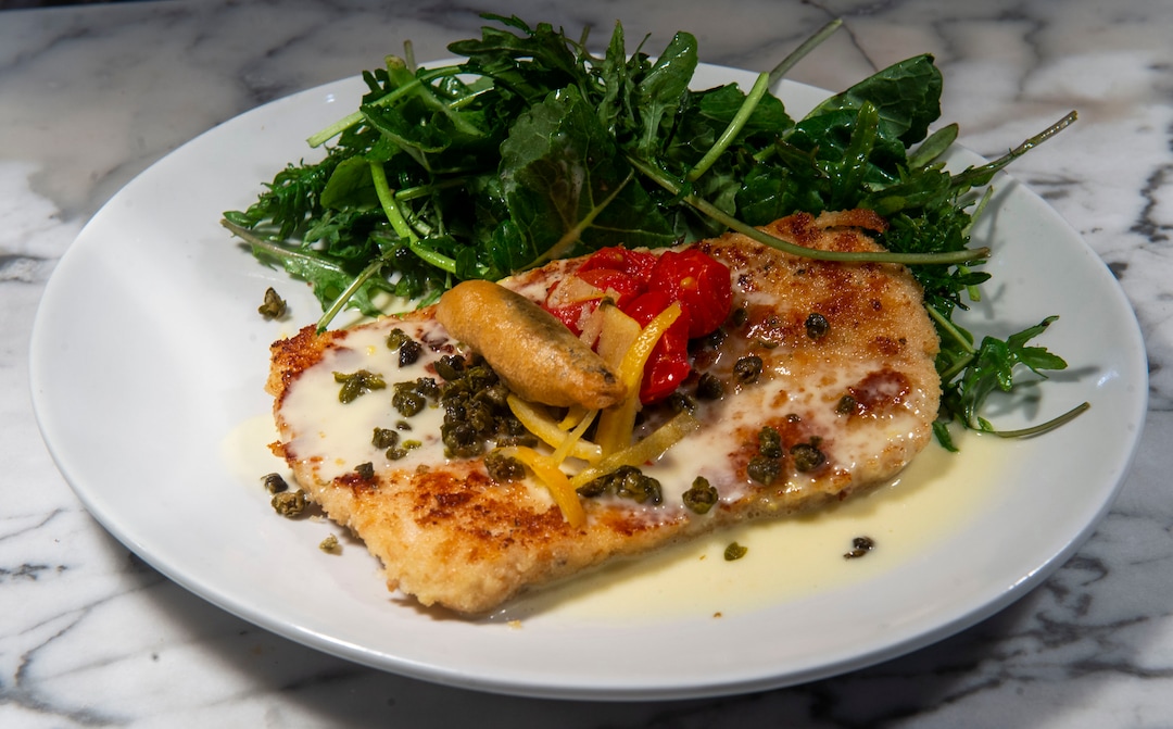 (Rick Egan  |  The Salt Lake Tribune)      Chicken Schnitzel at OneOEight, a new bistro on the corner of 1300 South and 1700 East in Salt Lake City, Thursday, March 7, 2019.