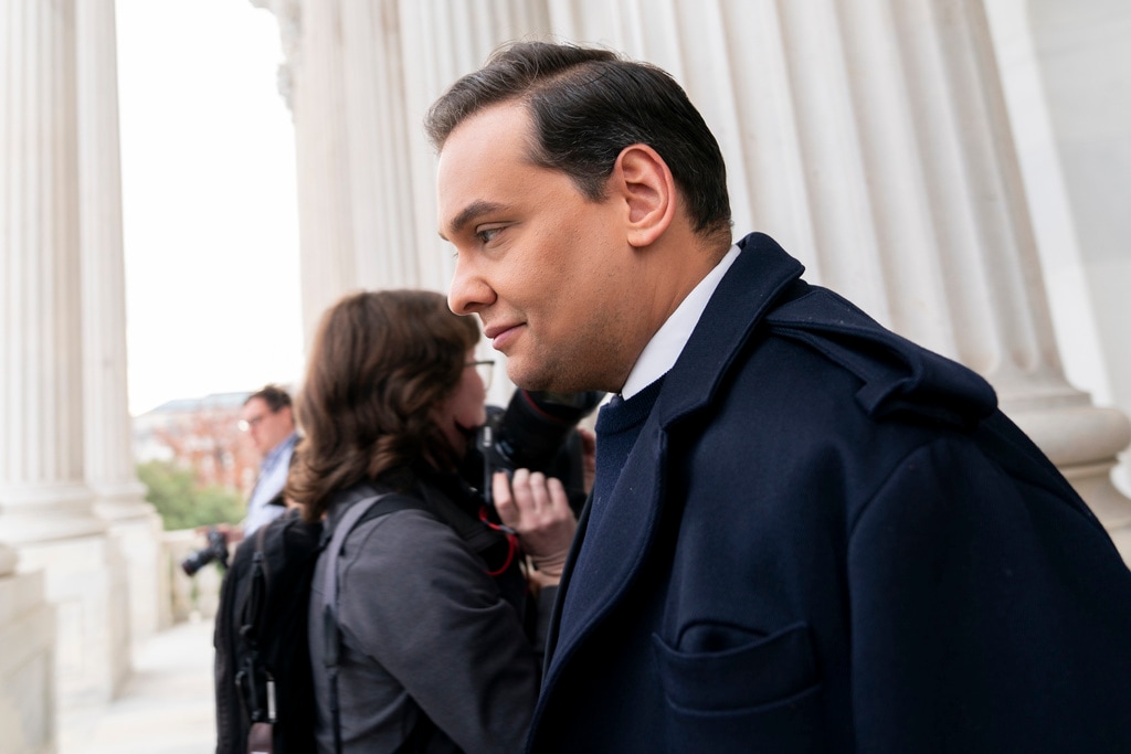 (Stephanie Scarbrough | AP Photo) Rep. George Santos, R-N.Y., leaves the Capitol after being expelled from the House of Representatives, Friday, Dec. 1, 2023, in Washington.
