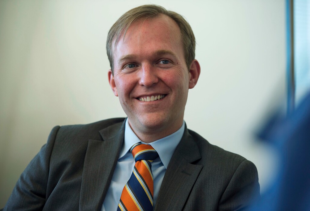 Steve Griffin / Tribune file photo
Salt Lake County Mayor Ben McAdams meets with the Salt Lake Tribune Editorial Board at the paper's offices in Salt Lake City Monday September 19, 2016.