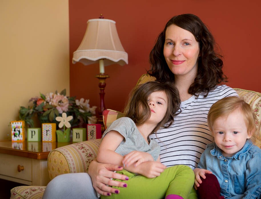 (Trent Nelson | The Salt Lake Tribune)  Rachel Hunt Steenblik with her children Cora and Soren in Provo, Tuesday April 3, 2018.