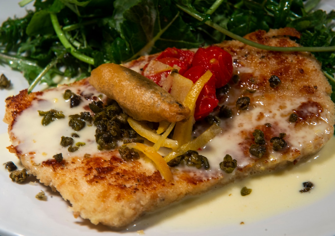 (Rick Egan  |  The Salt Lake Tribune)      Chicken Schnitzel at OneOEight, a new bistro on the corner of 1300 South and 1700 East in Salt Lake City, Thursday, March 7, 2019.