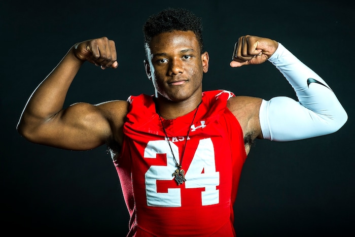 (Chris Detrick | The Salt Lake Tribune) East’s Jaylon Vickers poses for a portrait Friday, December 15, 2017.