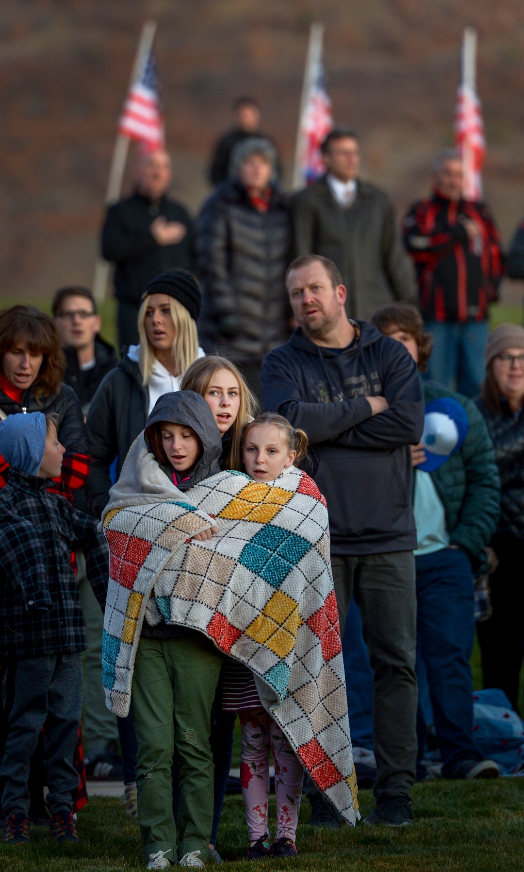 Leah Hogsten  |  The Salt Lake Tribune   Veterans, family members of active and retired military and patriotic supporters celebrated Veteran's Day at the Barker Park amphitheater in North Ogden with a  memorial for North Ogden's hometown hero Army Major Brent Russell Taylor, who was killed in action on November 3, 2018, while training an Afghan Army commando battalion in Afghanistan.