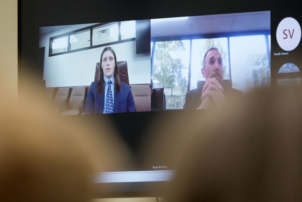 (Spenser Heaps | Pool) A video interview with Lance Twiggs, Tyler Robinson's roommate and reported romantic partner, is shown during a preliminary hearing for Tyler Robinson, who is accused in the fatal shooting of Charlie Kirk, at the Fourth District Courthouse in Provo, Thursday, July 9, 2026.