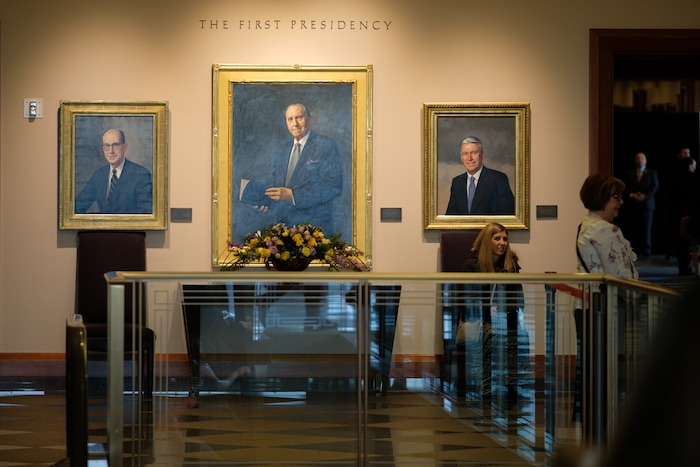(Photo courtesy of the LDS Church) The viewing for Mormon church President Thomas S. Monson was held at the LDS Conference Center in Salt Lake City, Utah, on Thursday, Jan. 11, 2018. Monson died last week at the age of 90.