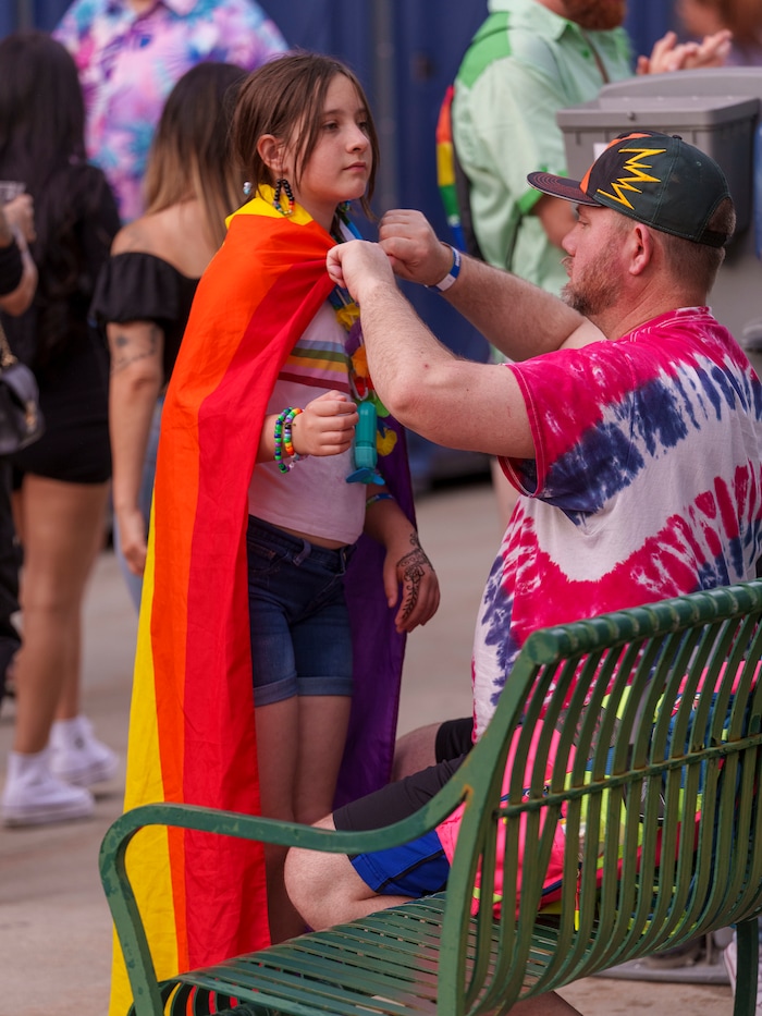 (Leah Hogsten | The Salt Lake Tribune)  Pride festival revelers enjoy the Utah Pride Festival at Washington Square, Saturday, June 4, 2022. 