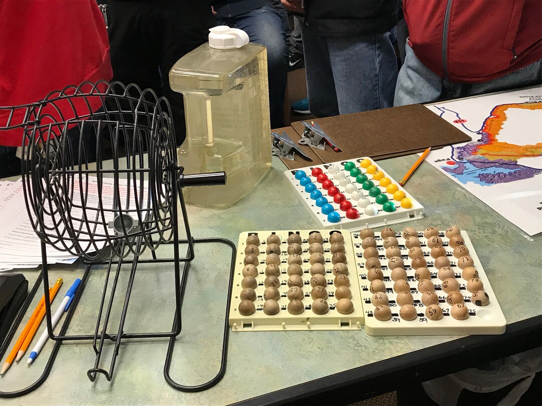 (Jennifer Kumar | Courtesy) Rangers at the U.S. Bureau of Land Management's Kanab visitors center prepare bingo balls for a drawing Dec. 28, 2017 for permits to visit North Coyote Buttes, which includes The Wave rock formation, at the Utah-Arizona state line. The Wave is an iconic attraction in the Paria Canyon-Vermilion Cliffs Wilderness Area. Only 20 people per day may visit North Coyote Buttes; 10 permits are granted at the daily drawing in Kanab, and 10 are distributed in an online lottery.