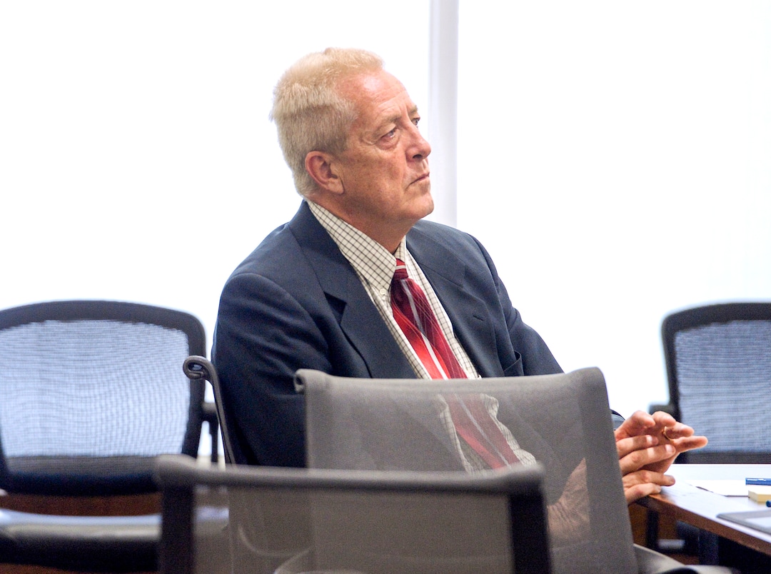 (Leah Hogsten  |  The Salt Lake Tribune)  Robert Lyman, the man accused of starting the 2017 Brian Head Fire, was bound over for trial and pleaded not guilty to charges of reckless burning and burning during a closed fire season before Judge James Brady in Fourth District Court in Provo, Utah, July 30, 2019.