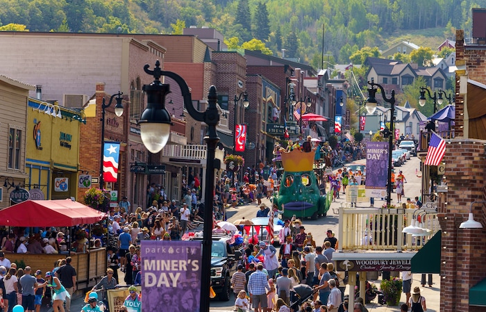 (Leah Hogsten | The Salt Lake Tribune) Park City celebrates Labor Day, Sept. 6, 2021 paying tribute to the townÕs mining heritage during its 125th anniversary celebration of MinersÕ Day.