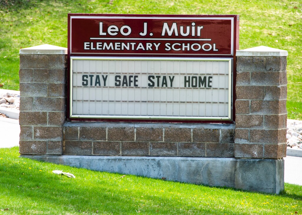 (Rick Egan  |  The Salt Lake Tribune)     Leo J. Muir Elementary School in Bountiful, Friday April 17, 2020