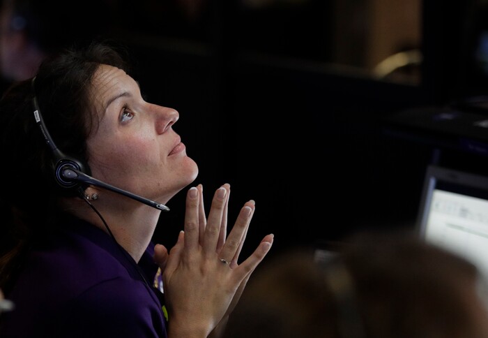 Engineer Mar Vaquero monitors the status of NASA's Cassini spacecraft as it enters the atmosphere of Saturn in mission control at NASA's Jet Propulsion Laboratory, Friday, Sept. 15, 2017, in Pasadena, Calif. Cassini disintegrated in the skies above Saturn early Friday, following a remarkable journey of 20 years. (AP Photo/Jae C. Hong, Pool)
