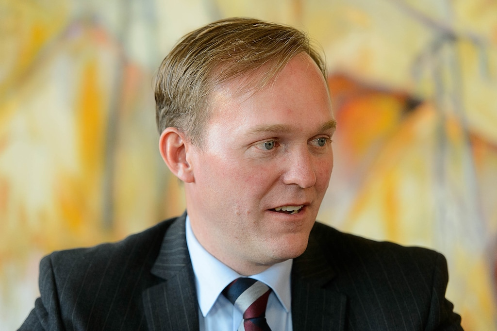 (Trent Nelson | The Salt Lake Tribune)  Salt Lake County Mayor Ben McAdams announces his plans to run against two-term Rep. Mia Love, R-Utah, for the state’s 4th Congressional District, Wednesday October 18, 2017.