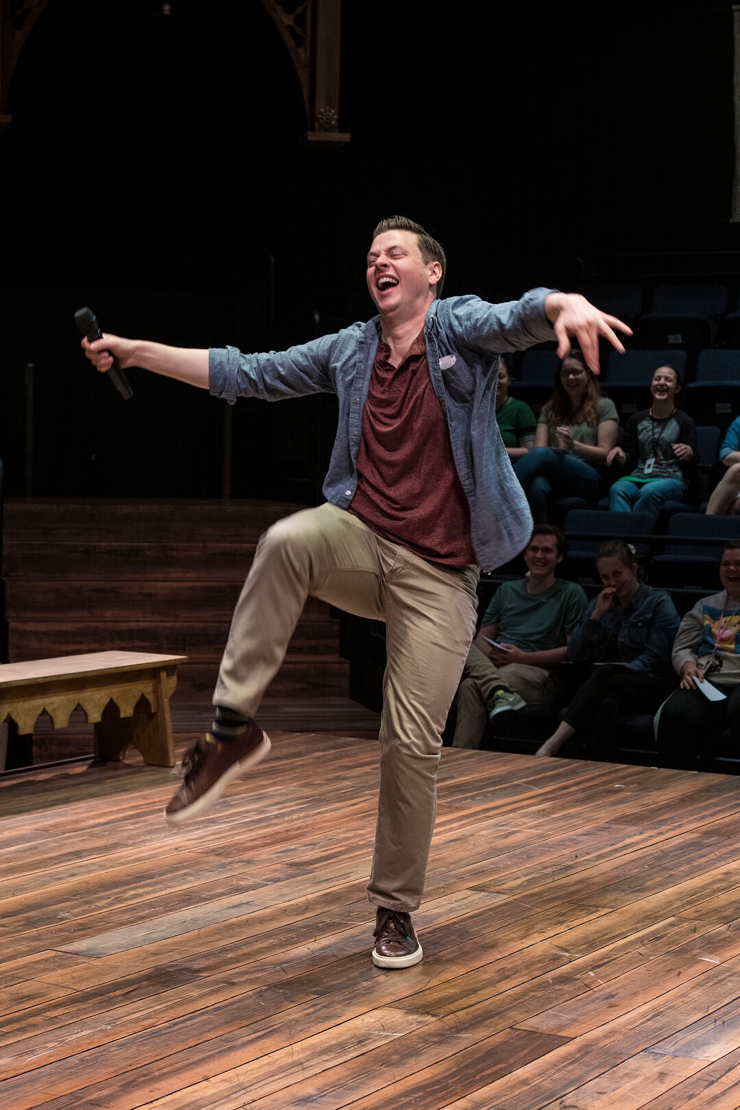 (Photo courtesy Karl Hugh/Utah Shakespeare Festival) Michael Doherty stars in the Utah Shakespeare Festival production of “Every Brilliant Thing.”