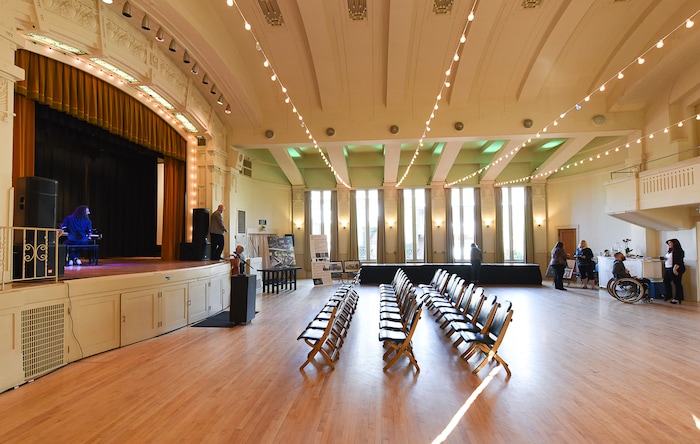 (Francisco Kjolseth  |  The Salt Lake Tribune)  Since 2016, the historic Ladies Literary Club House building at 850 E South Temple has been owned by a group of millennial visual artists and entrepreneurs, known as Photo Collective Studios. They've renovated the building and are now seeking a grant to make it ADA accessible for the first time in its 106-year history. To publicize their cause, on Tuesday, Sept. 24, 2019, they opened their refurbished building to tours.