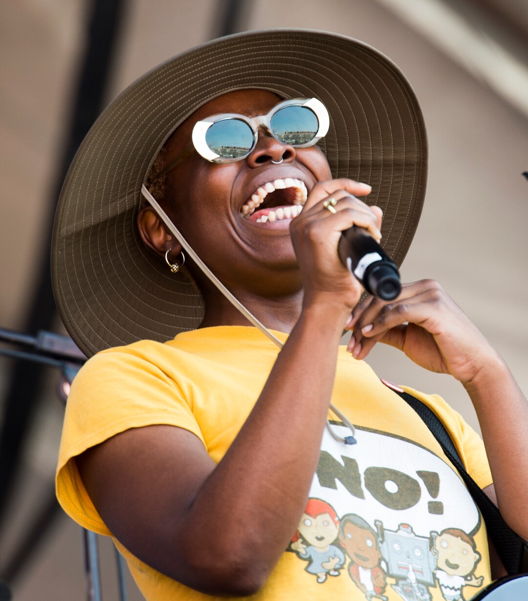 (Rick Egan  |  The Salt Lake Tribune)     Vagabon opens the Loveloud Festival, at Rice-Eccles Stadium, Saturday, July 28, 2018.