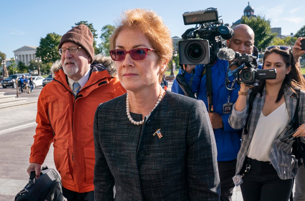 (J. Scott Applewhite | AP) Former U.S. ambassador to Ukraine Marie Yovanovitch, arrives on Capitol Hill, Friday, Oct. 11, 2019, in Washington, as she is scheduled to testify before congressional lawmakers on Friday as part of the House impeachment inquiry into President Donald Trump.