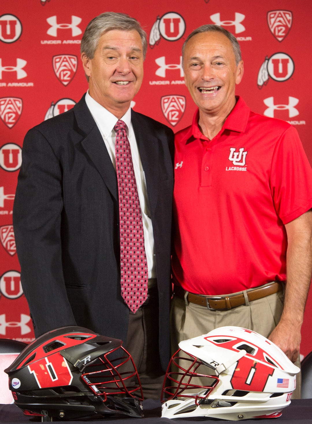 (Rick Egan  |  Tribune File Photo)  University of Utah Athletic Director, Chris Hill with Lacrosse coach Brian Holman, as the U of U announces that it will add men's lacrosse as a division 1 sport in a news conference at the Spence and Cleone Eccles Football Center, Friday, June 16, 2017.