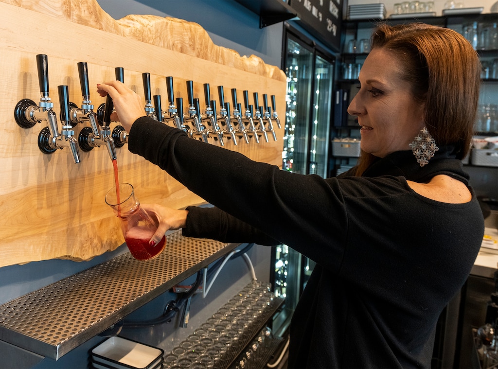 (Rick Egan | The Salt Lake Tribune) Elisabeth Osmeloski pours an Original Sin Black Widow at The Scion Cider Bar, on Wednesday, Dec. 28, 2022. Scion Cider will play host to the first Arts in the Alleyway, happening Sunday, June 11, 2023.