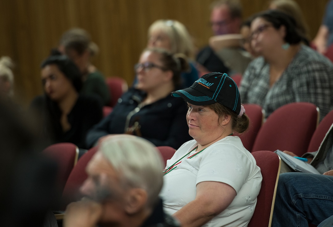 (Leah Hogsten  |  The Salt Lake Tribune)  Salt Lake City community leaders and service providers hosted a public forum, Tuesday, September 26, 2017 to present preliminary designs and programming for the two new Homeless Resource Centers to be located at 131 E 700 S and 275 W High Ave. in Salt Lake City. 