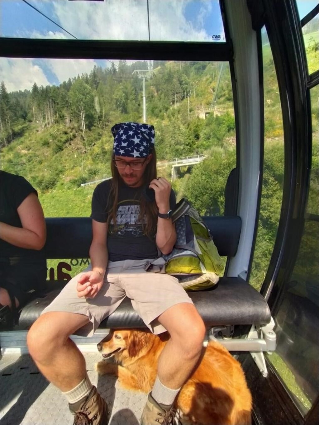 (Photo courtesy of Jacob A. Nelson)

Jacob A. Nelson on a gondola in the mountains of South Tyrol, Italy, in July of 2020.