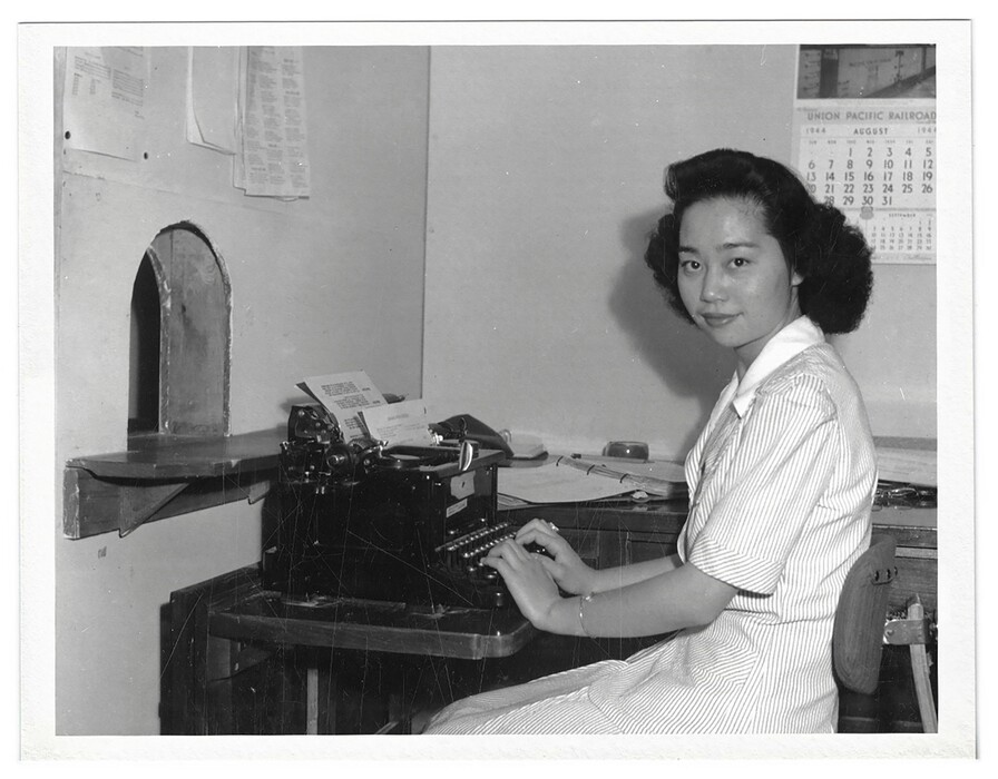 (Utah State Historical Society via The New York Times) In an undated image provided by the Utah State Historical Society, Mitsuye Endo, who was a typist for the California Department of Motor Vehicles when she was forced to move to an internment camp, in 1944. Endo was the lead plaintiff in a Supreme Court case that successfully challenged mass internment of American citizens during World War II.
