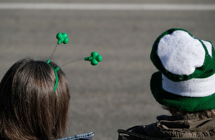 (Francisco Kjolseth | The Salt Lake Tribune) Shamrocks and sunshine were aplenty as Salt Lake City’s Irish community celebrates their 41st annual St. Patrick’s Day Parade with crowds lining up to take in the festivities. Marching bands, Irish dancers, bagpipes and a sea of green moved along 200 South, starting at 500 East Saturday morning en route to State street where the Siamsa festivities kept the fun going at the Gallivan Center.