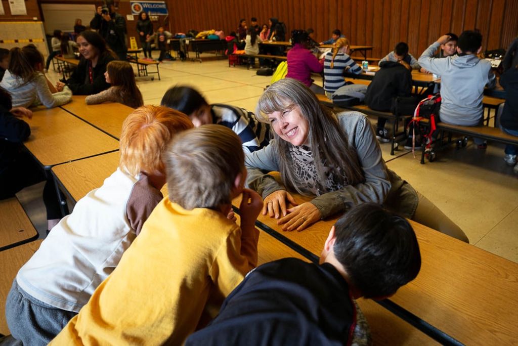 (Trent Nelson | The Salt Lake Tribune) School counselor Caisa Pope with students in the after school program at Salt Lake City's Bennion Elementary, which might be closing due to low enrollment. The school district is holding a meeting  Tuesday Feb. 19, 2019 to discuss the issue and hear from parents.