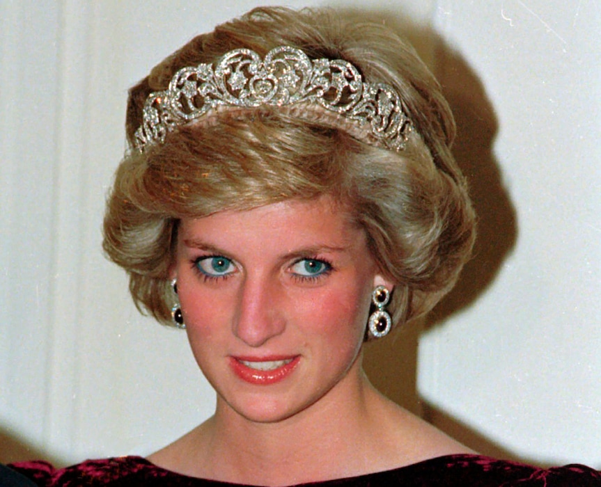 (Jim Bourdier | AP file photo)
In this photo dated Nov. 7, 1985, Britain's Princess Diana wears the Spencer tiara as she and Prince Charles attend state dinner at Government House in Adelaide, Australia.