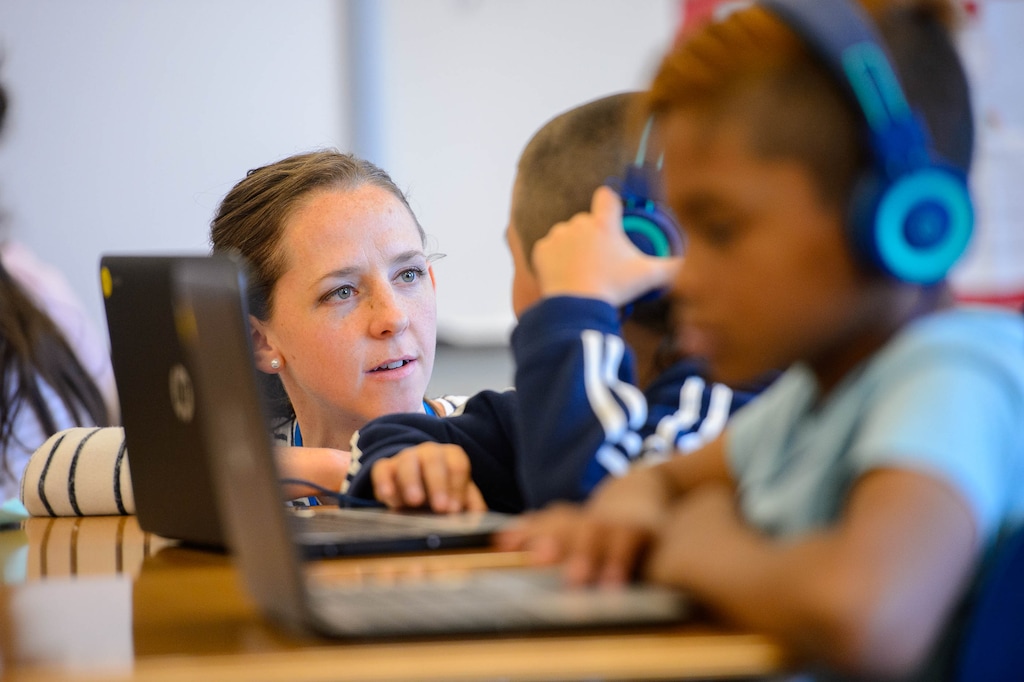 (Trent Nelson  |  Tribune file photo)  
Canyons School District Teacher of the Year Jessica Beus in her classroom at Midvale Elementary on Wednesday April 24, 2019.