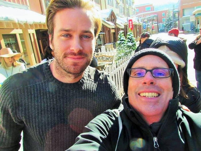 Stuart Graves with Armie Hammer.