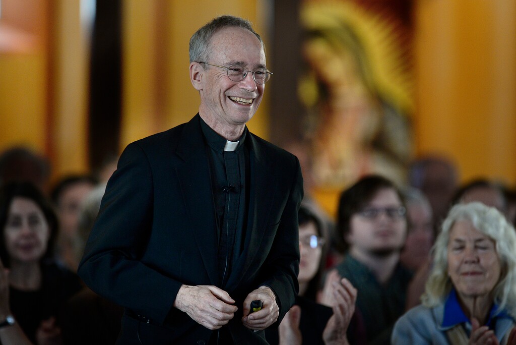 (Tribune file photo)
The Rev. Thomas Reese speaks in Salt Lake City in 2015.