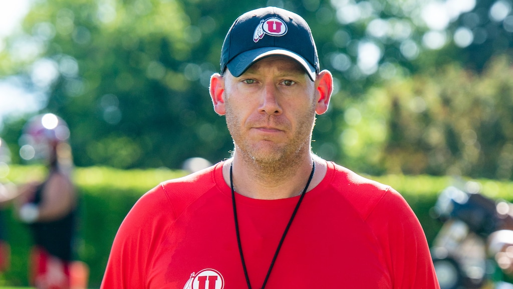 (Rick Egan  |  The Salt Lake Tribune)   University of Utah Jim Harding Assistant Head Coach, Offensive Line. Thursday, Aug. 1, 2019.