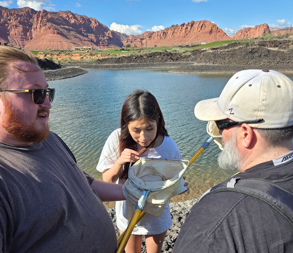 (Black Desert Resort) Black Desert Resort and the Utah Division of Wildlife Resources officials transplant 400 endangered Virgin River chub into a lake at the Southern Utah mega-resort.