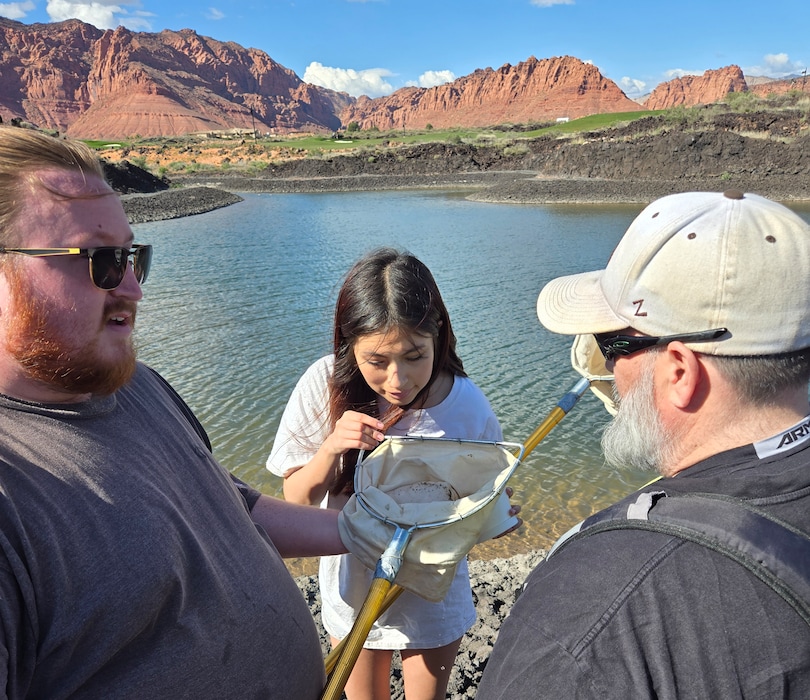 (Black Desert Resort) Black Desert Resort and the Utah Division of Wildlife Resources officials transplant 400 endangered Virgin River chub into a lake at the Southern Utah mega-resort.