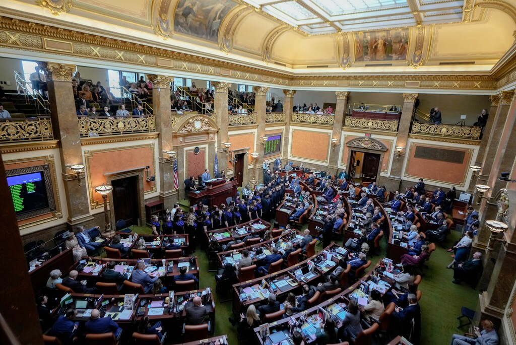 (Francisco Kjolseth  |  The Salt Lake Tribune) Legislative business begins at the Utah Capitol in Salt Lake City on Tuesday, Jan. 16, 2024. Lawmakers are expected to consider hundreds of bills over the 45-day period.