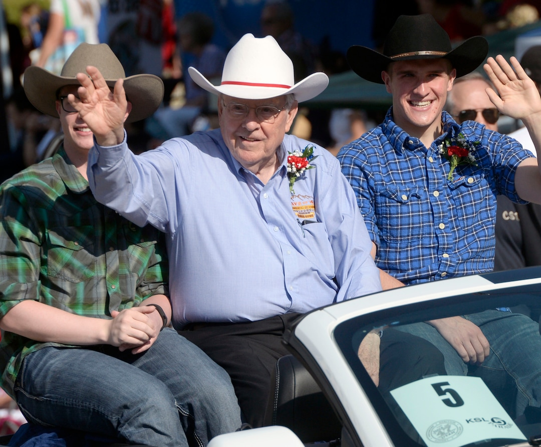 (Al Hartmann | The Salt Lake Tribune) M. Russell Ballard waves as thousands attend the Days of '47 parade in 2016.