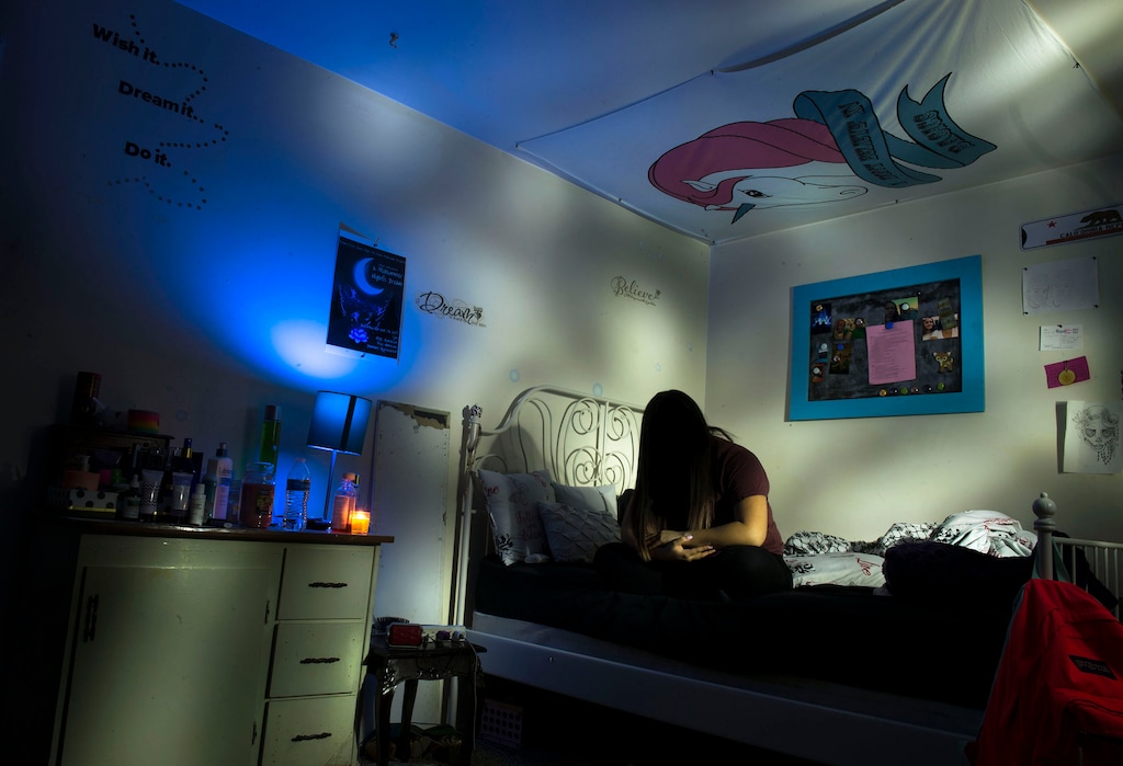 (Leah Hogsten | The Salt Lake Tribune) "For about a year, I isolated myself completely," said Rose, describing her life at ages 11 and 12, when she was allegedly sexually abused by her mother's boyfriend. "I would just sit in my room and stare for hours," she said. Rose, now 15, is pictured in her bedroom, Friday, March 2, 2018.