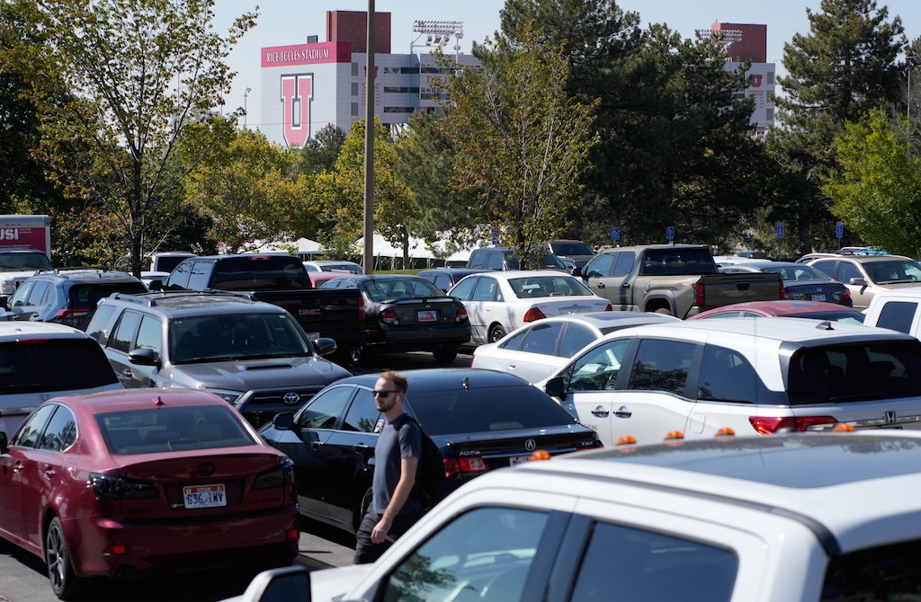 (Francisco Kjolseth | The Salt Lake Tribune) A parking lot is pictured at the University of Utah in Salt Lake City on Tuesday, Sept. 2, 2025.