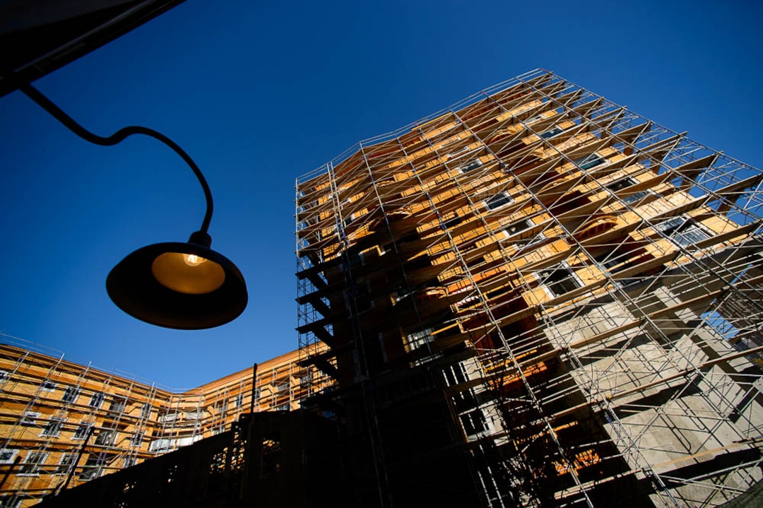 (Trent Nelson | The Salt Lake Tribune)  Hardware Apartments, under construction in Salt Lake City on Monday Nov. 12, 2018.