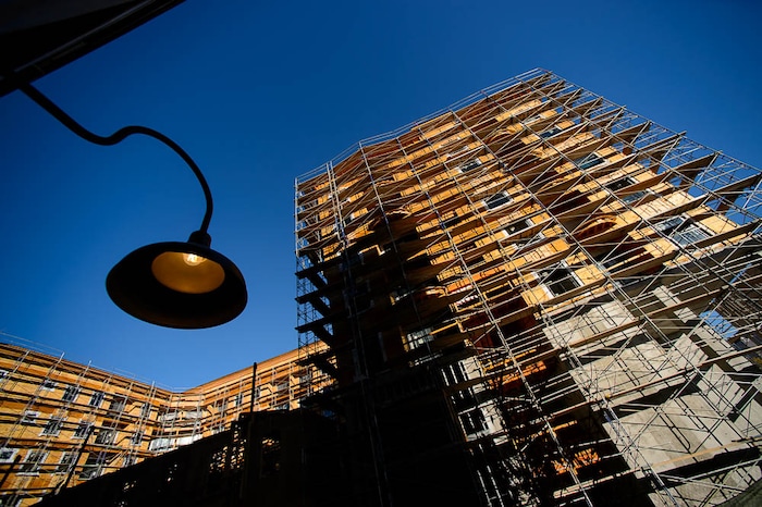 (Trent Nelson | The Salt Lake Tribune)
Hardware Apartments, under construction in Salt Lake City on Monday Nov. 12, 2018.