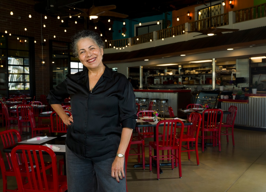 (Bethany Baker  |  The Salt Lake Tribune) Owner Lucy Cardenas stands inside her newest restaurant, Taste of Red Iguana, in South Jordan on Monday, July 20, 2026.