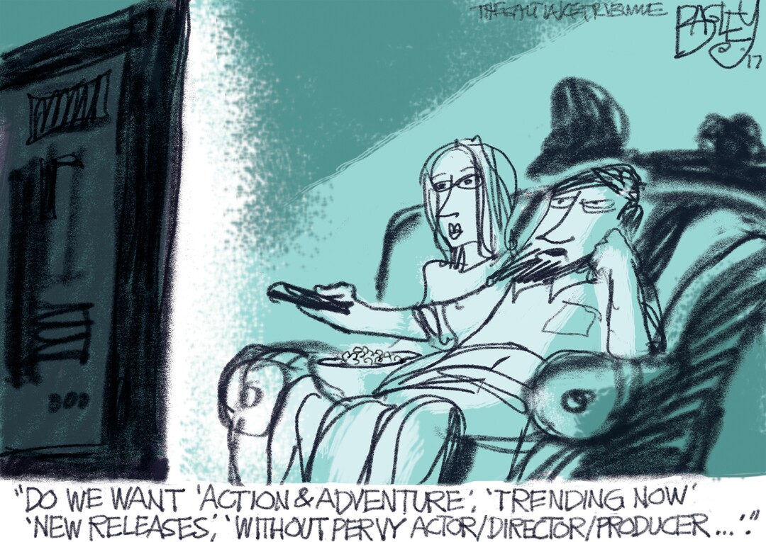 (Pat Bagley | The Salt Lake Tribune) This Pat Bagley cartoon, titled "Nothing Good on TV," appears in The Salt Lake Tribune on on Friday, Nov. 10, 2017