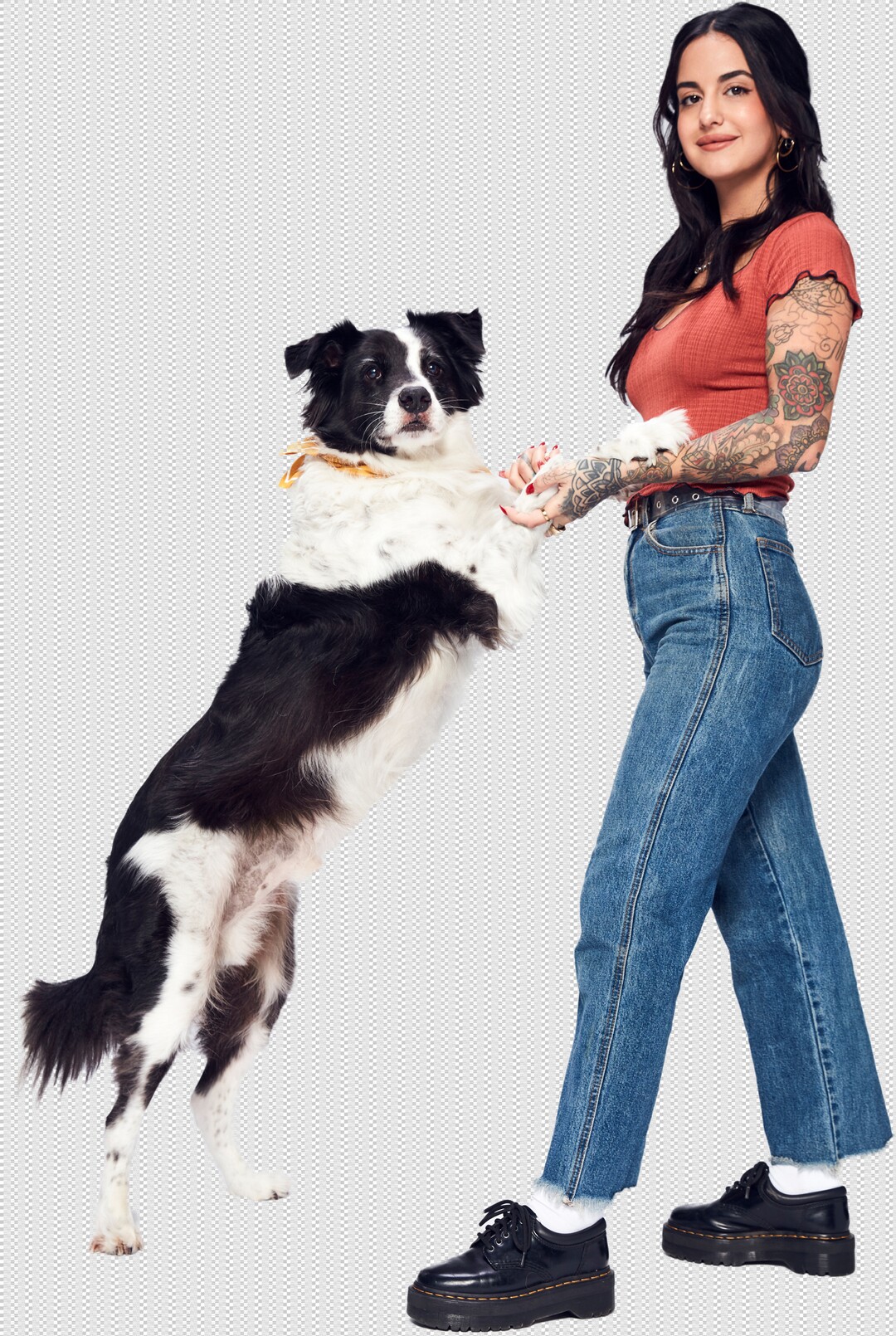 (Photo courtesy of Amazon Studios) Mitra Najibeh Yosri and her dog, Bozley, are among the contestants on “The Pack.”