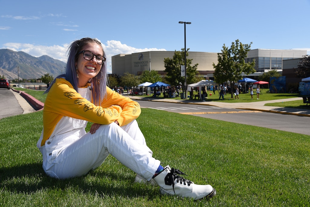 (Francisco Kjolseth | The Salt Lake Tribune) Liz Romrell, a senior at Timpanogos High started the club Students Advocating for Safer Schools or SASS. She formed the community group after Timpanogos High School refused to allow it to be an in-school club.