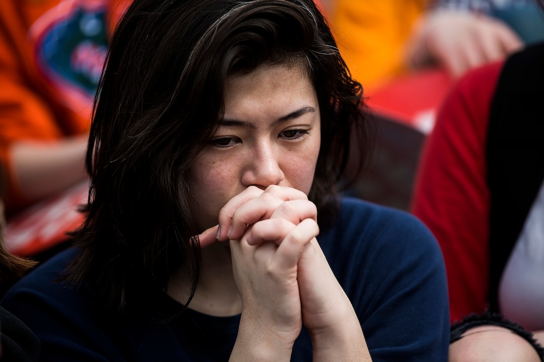 (Chris Detrick  |  The Salt Lake Tribune)  Participants listen during the March for Our Lives SLC rally at the state Capitol Saturday, March 24, 2018. The student-led March for Our Lives SLC got underway about 11:30 a.m. with what police estimated were 8,000 participants walking from Salt Lake CityÕs West High School to the front steps of the state Capitol.