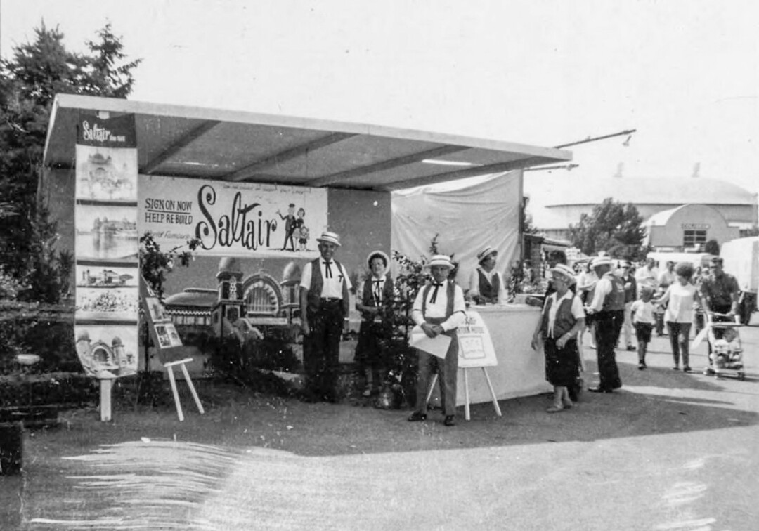 (Utah State Historical Society) Saltair enthusiasts held fundraising efforts in the 1960s to refurbish the dilapidated resort that had been shuttered in 1958. The fundraising effort failed and the resort burned to the ground in 1970 after it was set ablaze by an arsonist.
