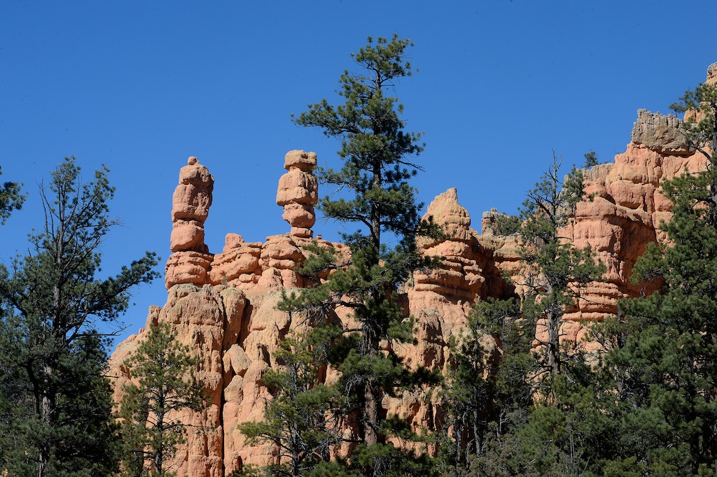 (Scott Sommerdorf   |  The Salt Lake Tribune)  "The Salt and Pepper Shakers" in Bryce Canyon National Park, Monday, October 16, 2017. Utah Gov. Gary Herbert said on Wednesday, April 22, 2020, that he was supportive of President Donald Trump’s efforts to reopen national parks after coronavirus-related closures.