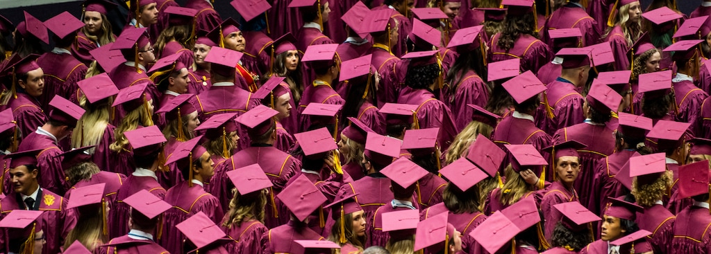 (Rick Egan | The Salt Lake Tribune) Viewmont graduates in the Dee Event Center.
