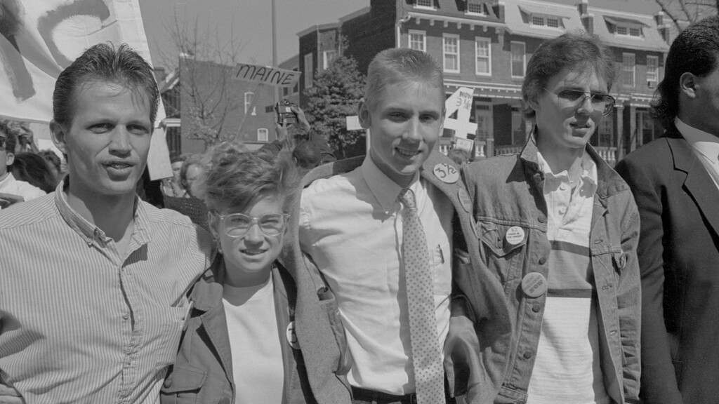 (Jeff Beatty  |  Sundance Institute) Student activists lead a protest at Washington, D.C., Gallaudet University in 1988, in the documentary "Deaf President Now!," directed by Nyle DiMarco and Davis Guggenheim, an official selection of the 2025 Sundance Film Festival. A free screening of the documentary, for Utah residents, is scheduled for Thursday, Jan. 30, 2025, at the Rose Wagner Performing Arts Center in Salt Lake City.